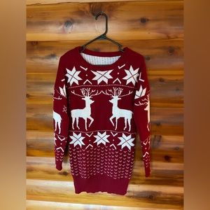 Reindeer Sweater Dress, Small/Medium